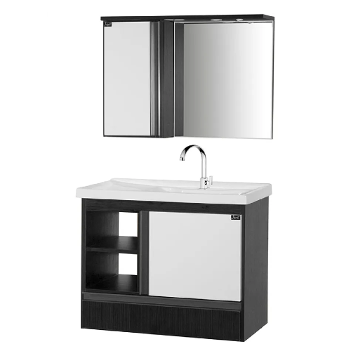 Kit para Banheiro New Bélgica Nero e Branco Locatt